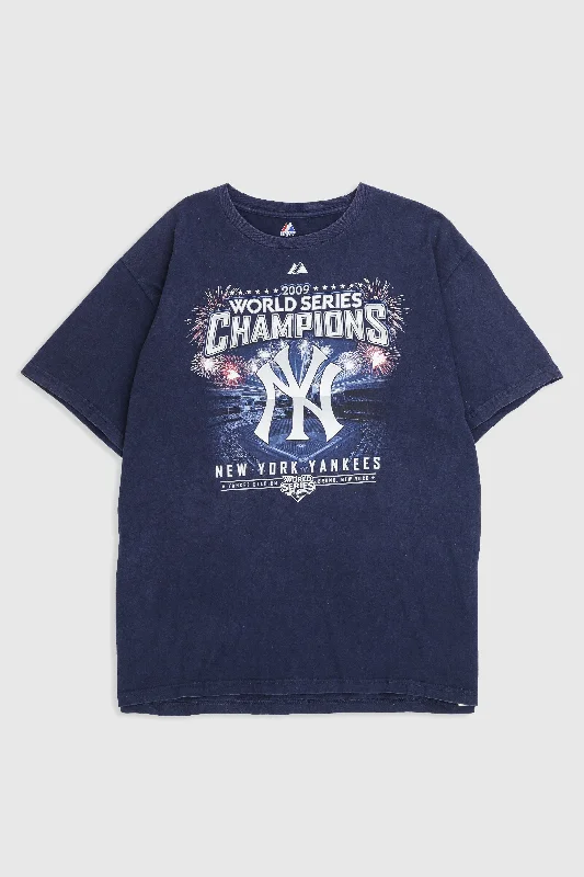 Vintage NY Yankees MLB 2009 World Series Tee Elasticated Padded Insulated