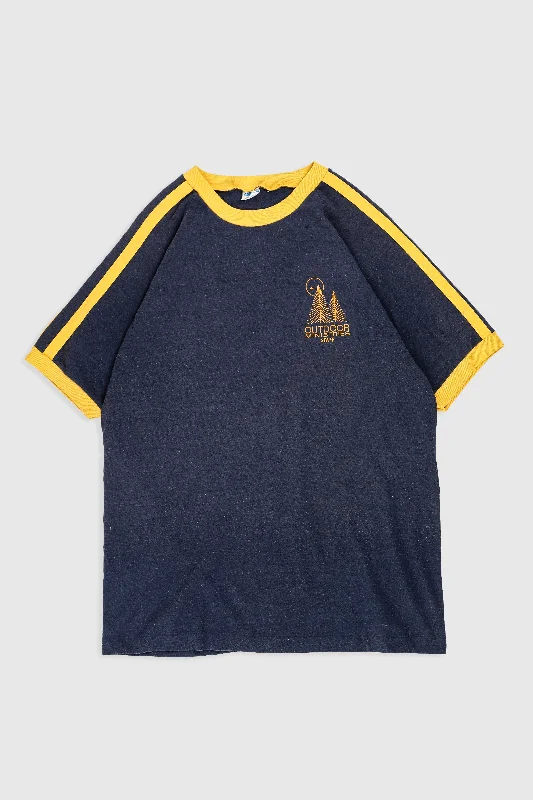 Vintage Outdoors Tee - M Boxy Fit Fitted Loose