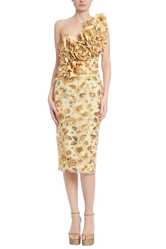 Badgley Mischka SC4027 Fitted Short Cocktail Midi Dress Fashionable Shift Midi Dress
