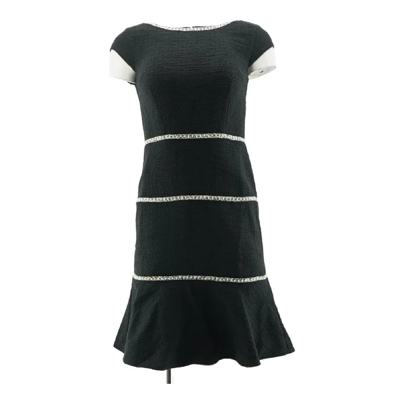 Black Solid Midi Dress Trendy Ruched Side Midi Dress