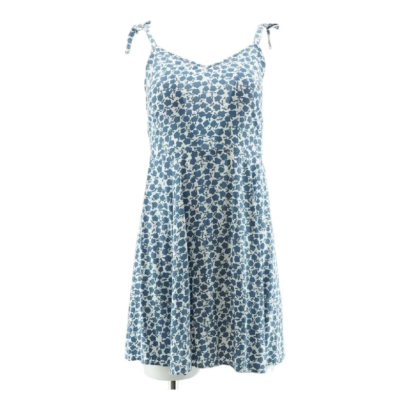 Blue Floral Midi Dress Trendy Smocked Detail Midi Dress