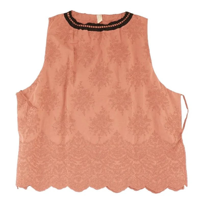 Mauve Embroidered Detail Midi Dress Trendy Ruffled Sleeve Midi Dress
