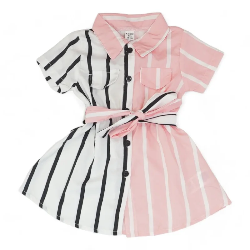Multi Striped Midi Dress Fashionable Skater Midi Dress