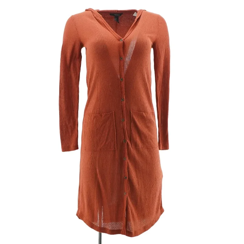 Orange Striped Midi Dress Fashionable Pencil Midi Dress
