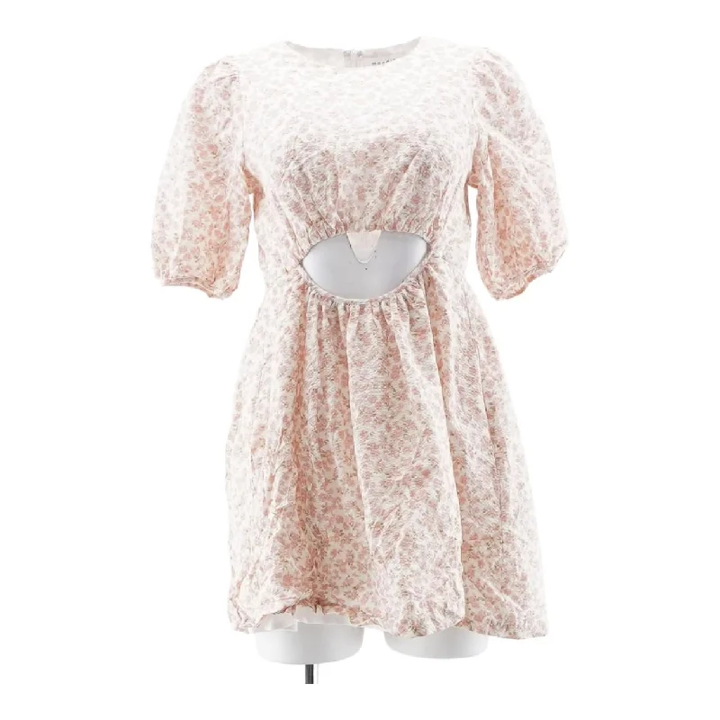 Pink Floral Midi Dress Elegant Floral Midi Dress