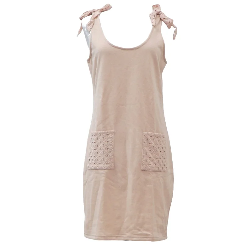 Pink Solid Midi Dress Fashionable One-Shoulder Midi Dress