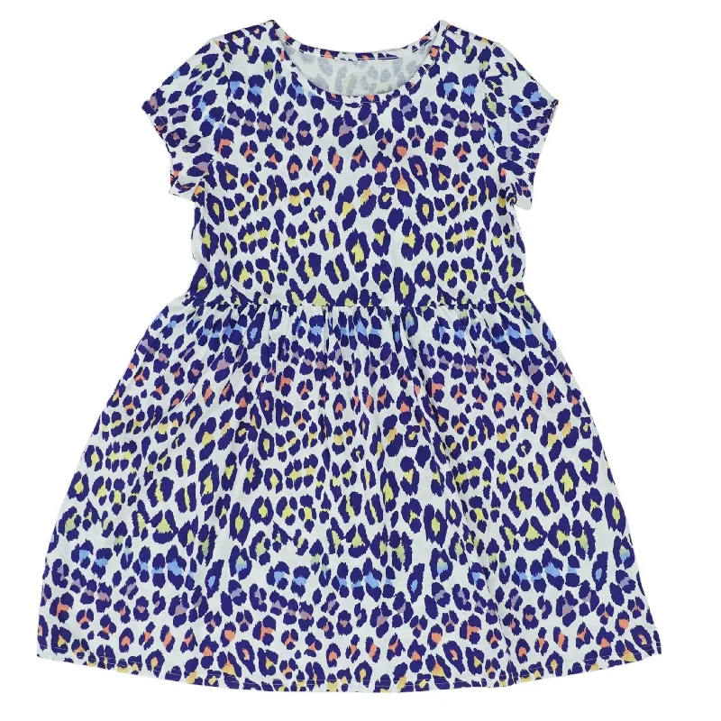 White Animal Print Midi Dress Chic Lace Detail Midi Dress