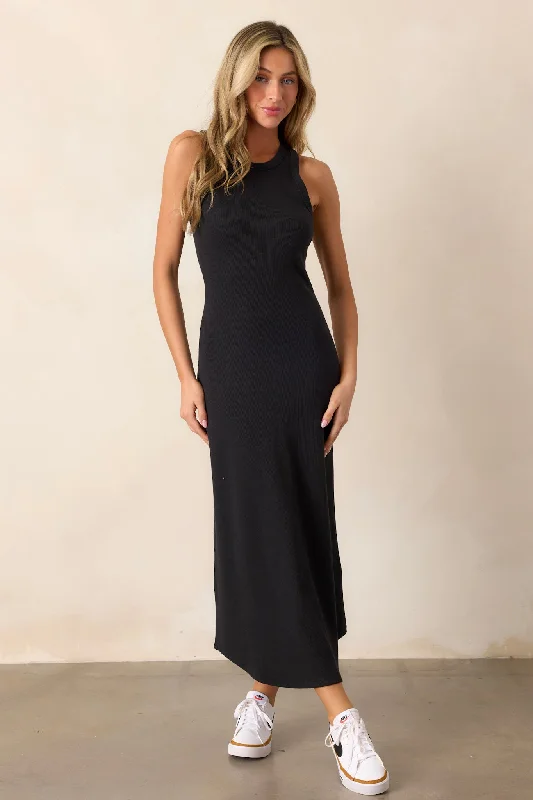 Z Supply Goodwin Black Midi Dress Fashionable Sheer Sleeve Midi Dress