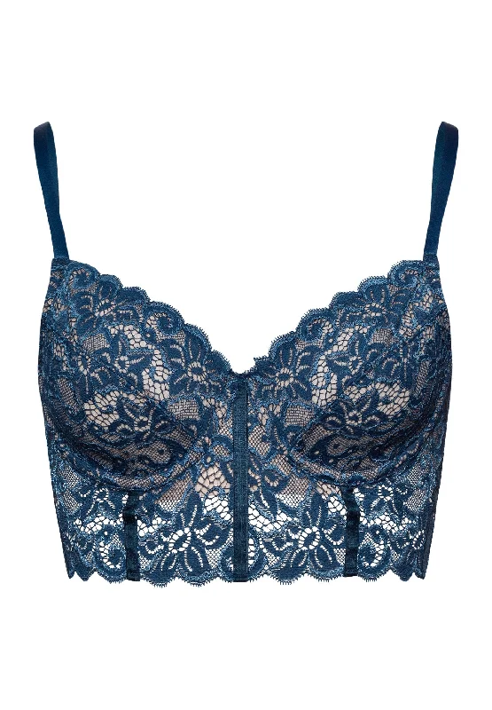 Marlene Underwire Bra | Mystic Blue 70893-1652 Chic Lace Bra