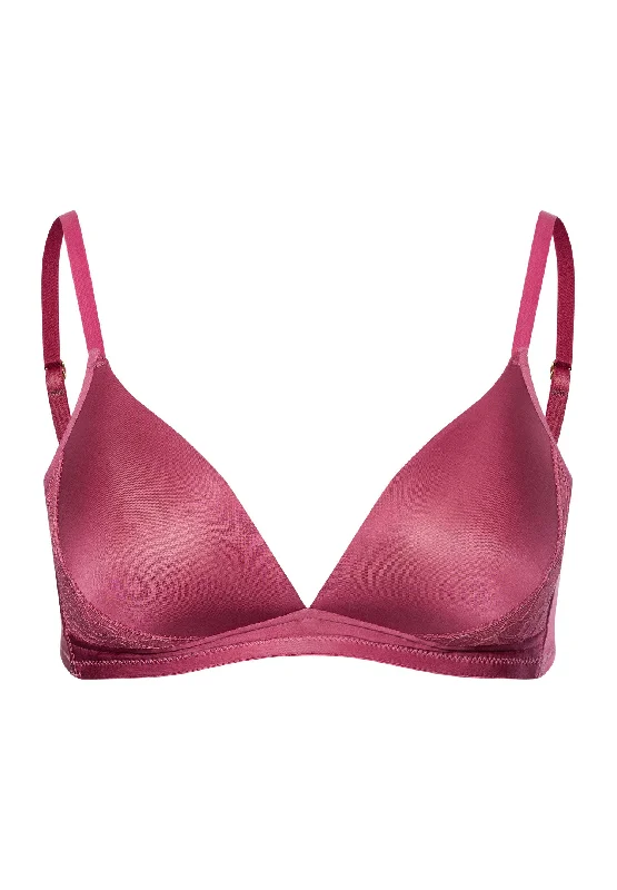 Eva Padded Soft Cup Bra | Rose Wine 70919-2414 Adjustable Back Bra