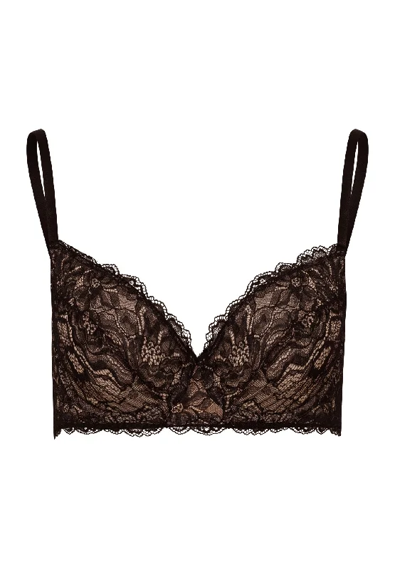 Solene Underwire Bra | Black 70956-019 Elegant Silk Bra