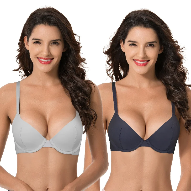 Women's Plus Size Padded Underwire Full Coverage Bra Push-Up Wireless Bra