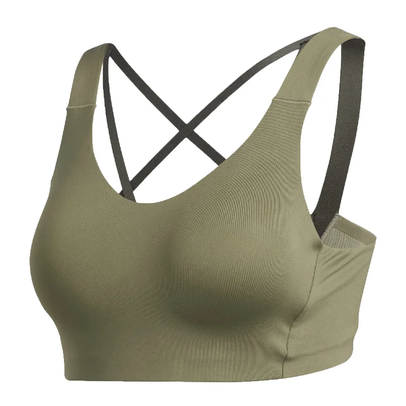 adidas Women's Stronger For It Alpha Sports Bra Legacy Green High Support Sports Bra