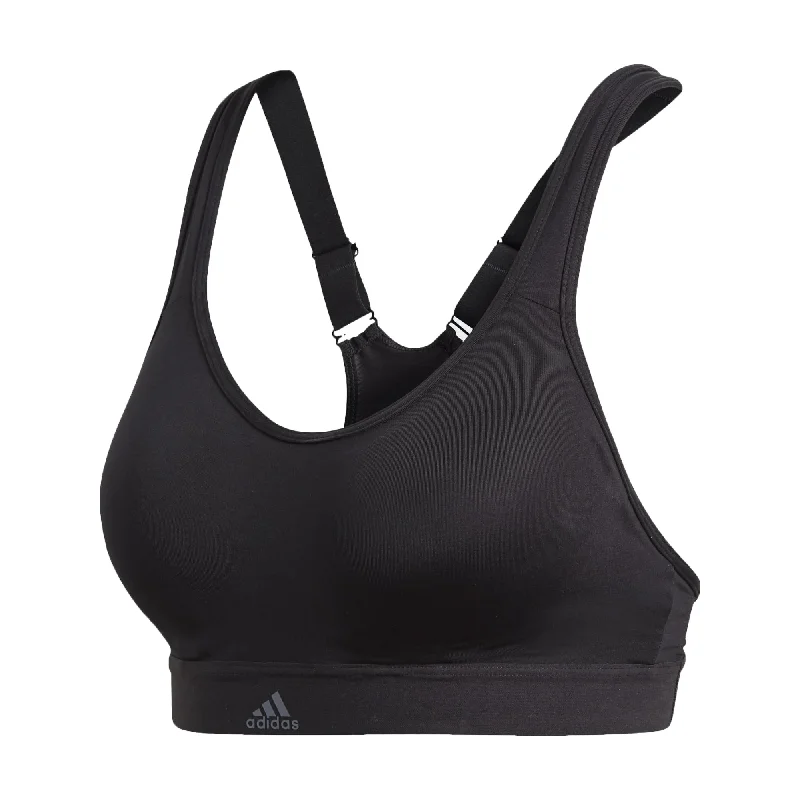 adidas Women's Stronger For It Racer Sports Bra Black Sexy Underwire Bra