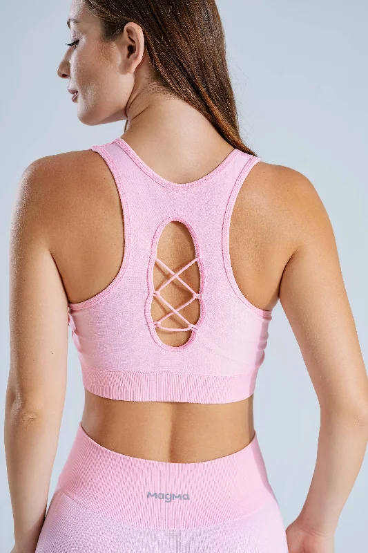 AuraFit Seamless Yoga Bra High-Cut Bra Design