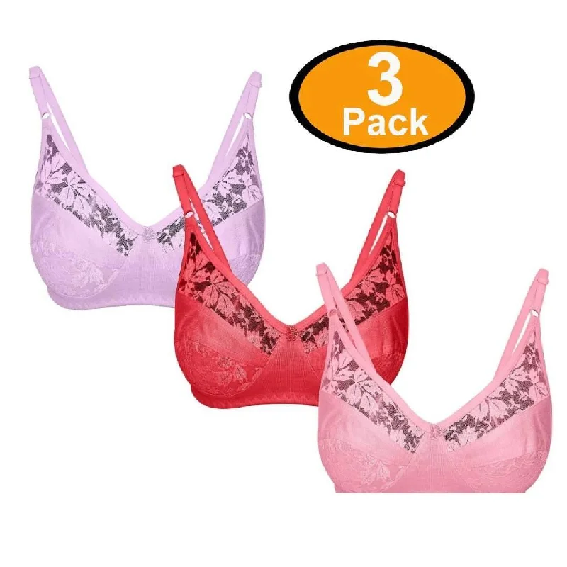 Beautiful Padded Wired Bra 3/4th Coverage | Fine Color Floral Design Bra For Women Floral Lace Bra