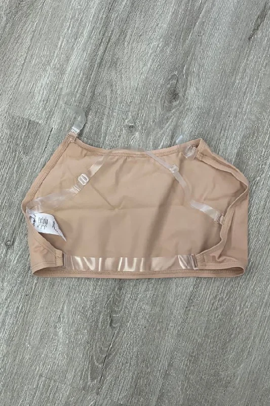 TotalSTRETCH Convertible Clear Back Bra - Nude Stylish Lace Bralette