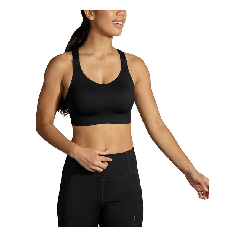 Brooks Dare Racerback Run Bra 2.0 - Black Smooth Push-Up Bra