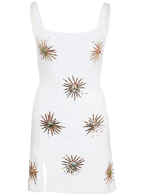 Callie Mini Dress White Cozy A-Line Mini Dress