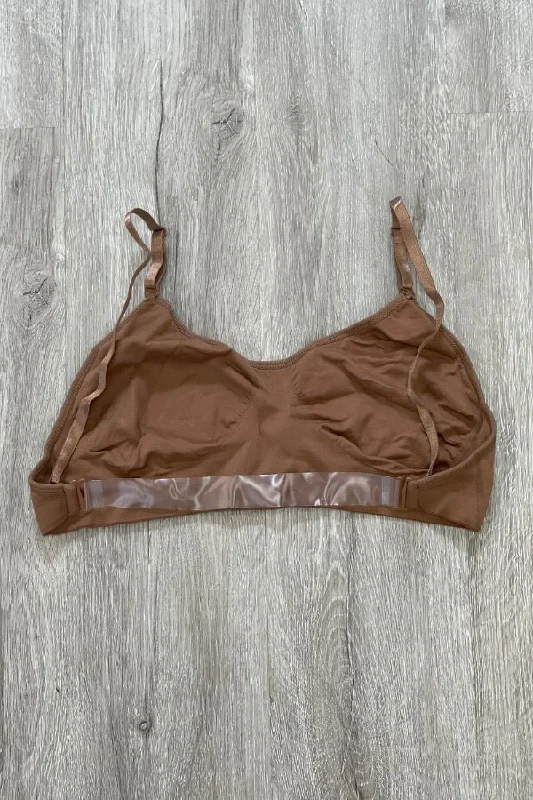 Seamless Clear Back Bra - Mocha Stylish Strapless Bra