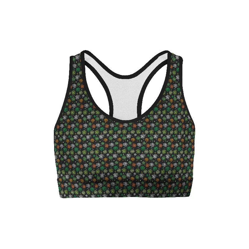 Colored Clovers Sports Bra Comfortable Bralette Style