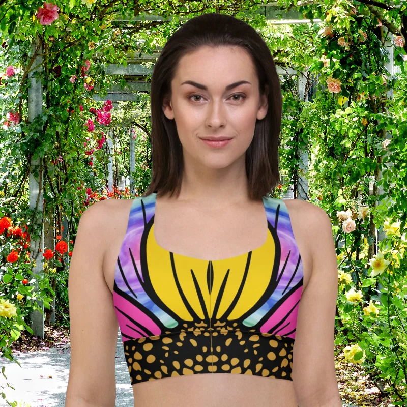 Colorful Daisy Sports Bra | Fitness Bra, lioness-love Seamless Fit Bra
