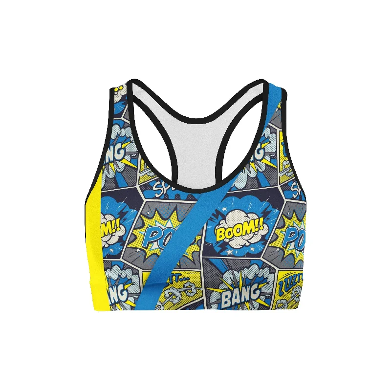 Comic Strips Sports Bra Wireless Push-Up Bra