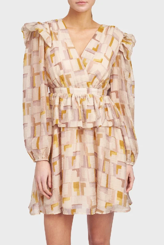 En Saison Winnie Mini Dress Elegant Floral-Print Mini Dress