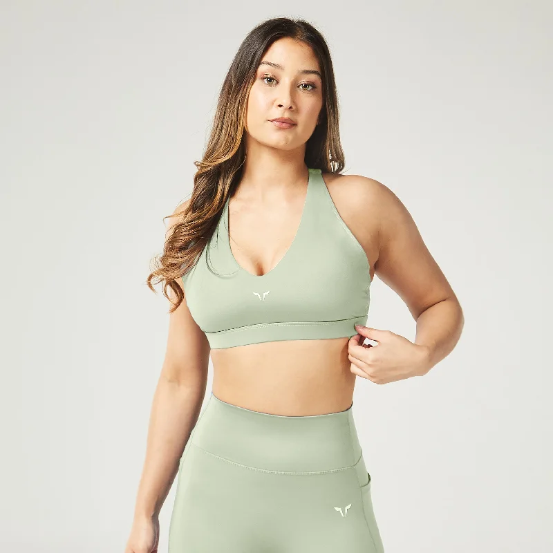 Essential Adjustable Mid Impact Bra - Desert Sage Comfortable Lounge Bra