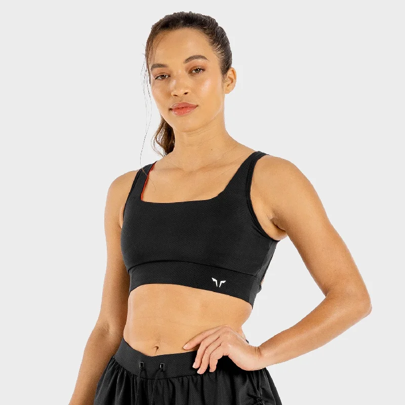 Flux Bra - Onyx & Flame Soft Mesh Bralette