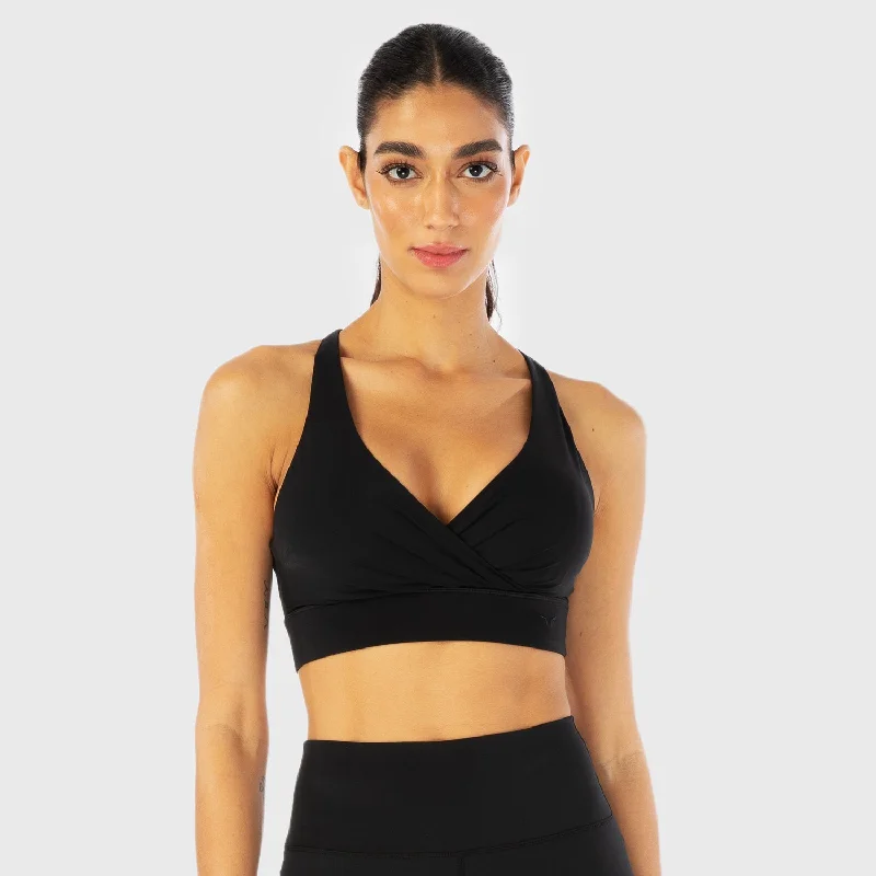 Infinity Adjustable Wrap Bra - Black Push-Up Bra Set