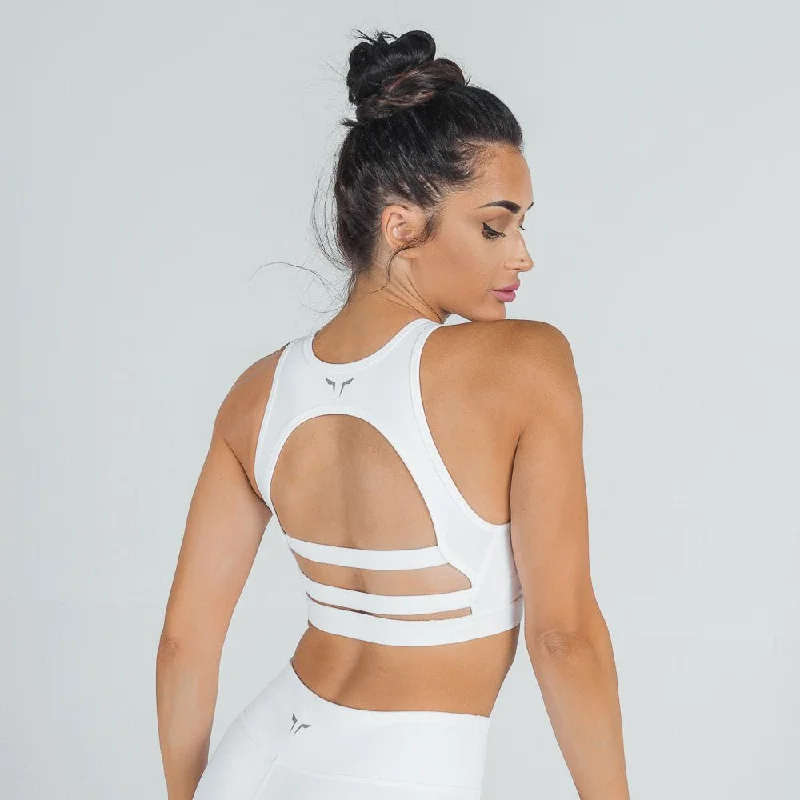 Mesh Bra - White Full Coverage Bra