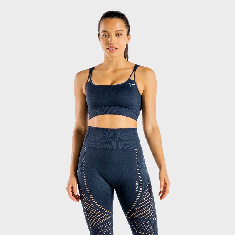 Meta Sports Bra - Navy Supportive Sports Bra