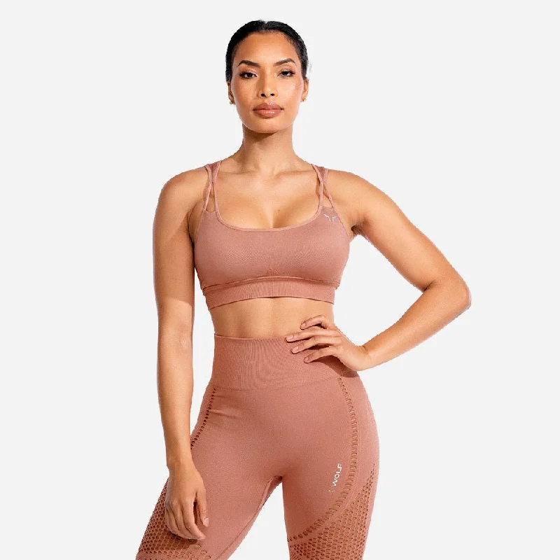 Meta Sports Bra - Rose Gold Sexy Lace Bralette