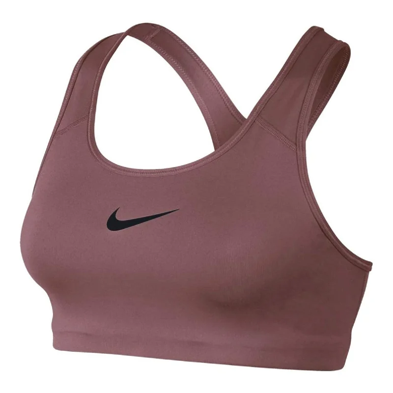 Nike Women's Classic Swoosh Sports Bra Violet/Black Soft Support Bra