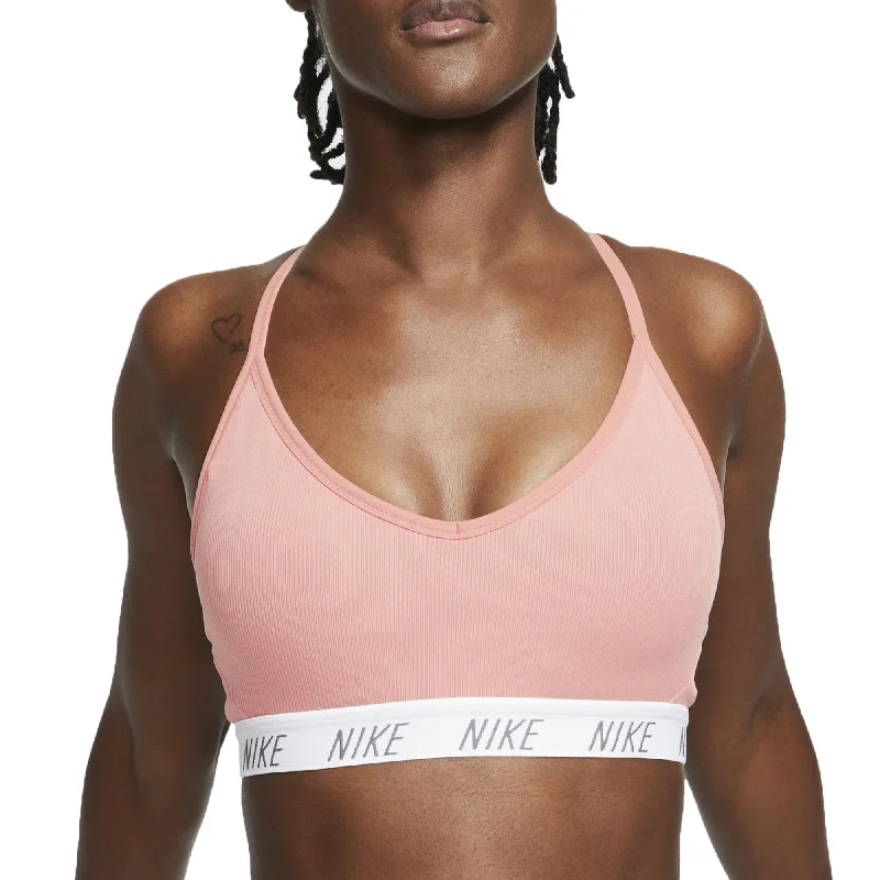 Nike Women's Indy Dri-FIT V-Neck Sports Bra Pink Quartz/White Push-Up Bra Set