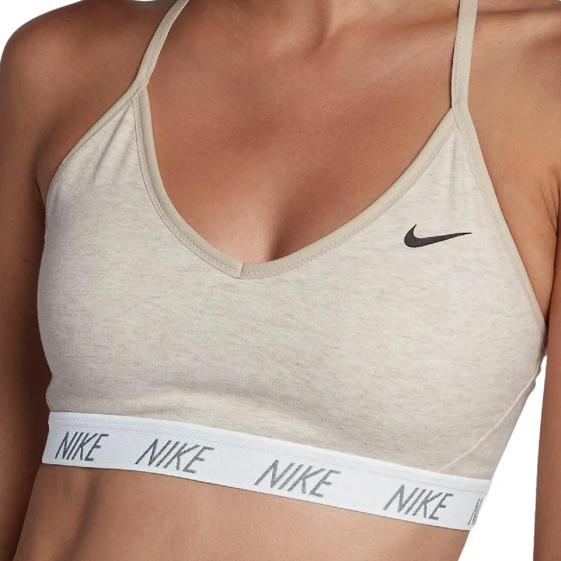 Nike Women's Indy Dri-FIT V-Neck Sports Bra Sand/White/Cool Grey Lightweight Cotton Bra