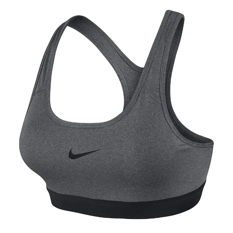 Nike Women's Pro Classic Padded Sports Bra Carbon Heather/Black Elegant Lace Bralette