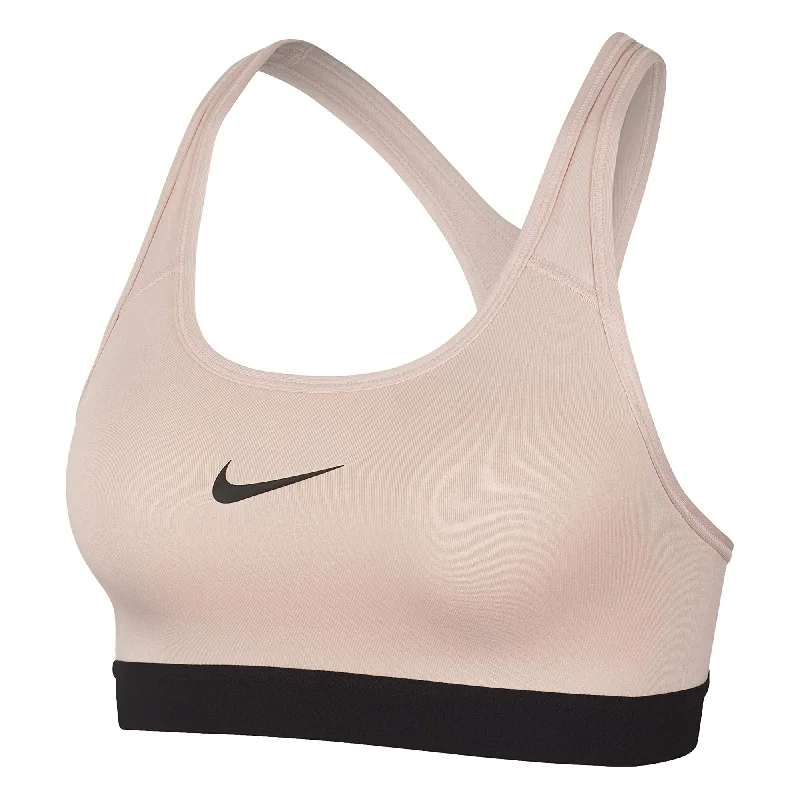 Nike Women's Pro Classic Padded Sports Bra Echo Pink/Black Elegant Satin Bralette