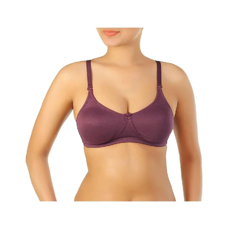 Non Padded Wireless Bra Double Layered Full Coverage Bra Most Comfortable Best Cotton Bra Seamless Push-Up Bra