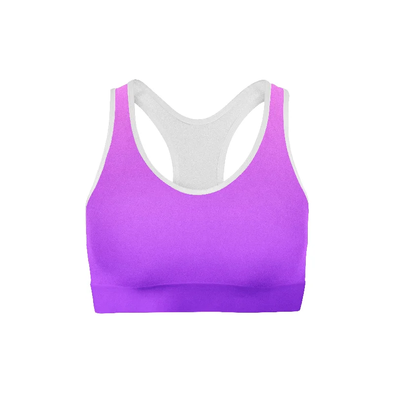 Pink Purple Ombre Sports Bra Trendy Lace Bra