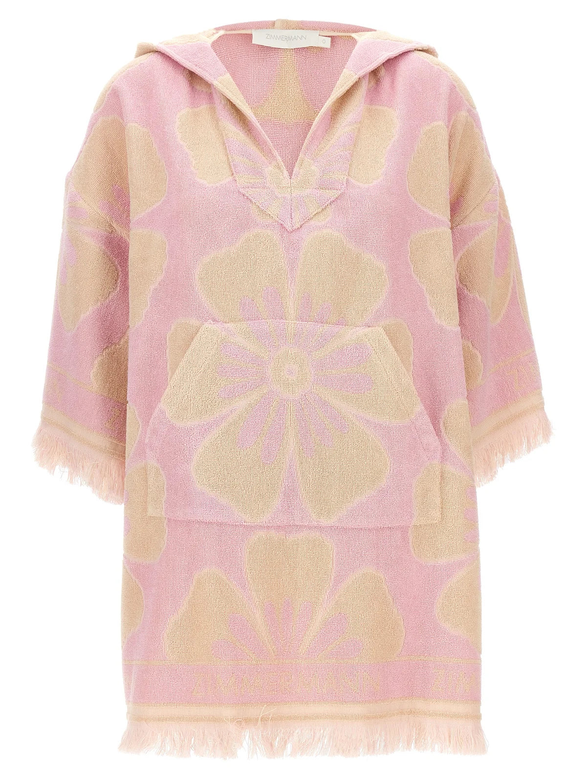 Pop Hooded Towel Mini Dress In Pink Trendy Off-Shoulder Dress Mini