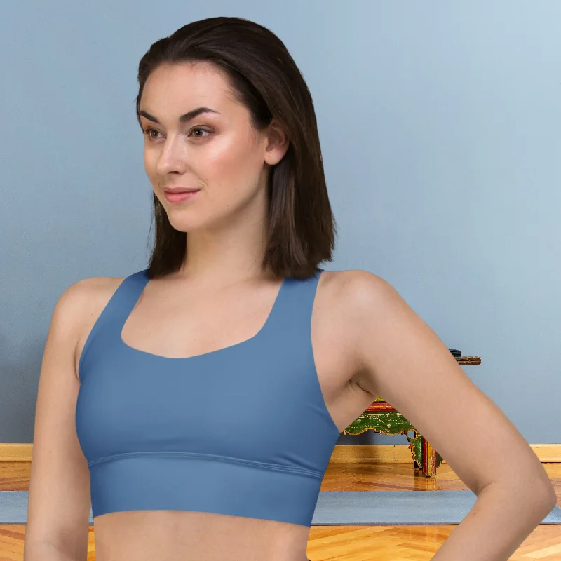 Slate Blue Sports Bra | Fitness Bra, lioness-love Smooth Fit Bra