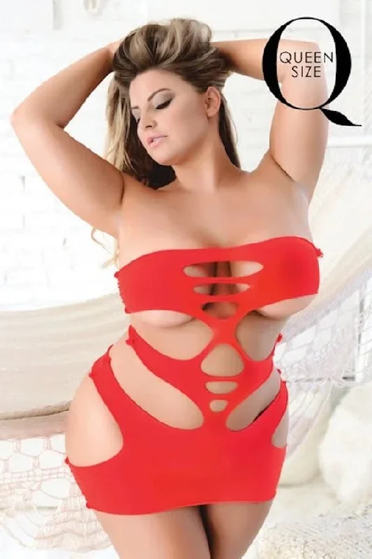 Solid Cutout Mini Dress Trendy Mesh Mini Dress