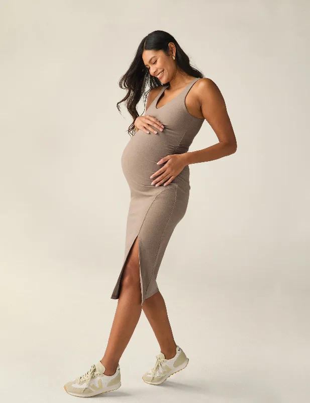 Spacedye Inspire Maternity Midi Dress Chic Off-Shoulder Midi Dress