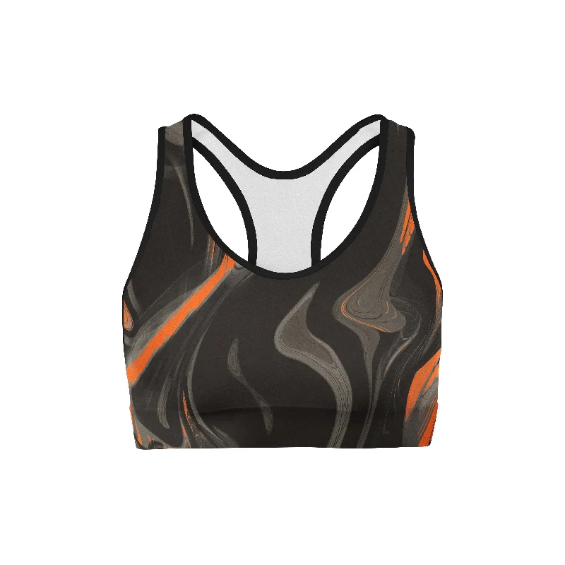 Spooky Marble Sports Bra Supportive Cotton Bra