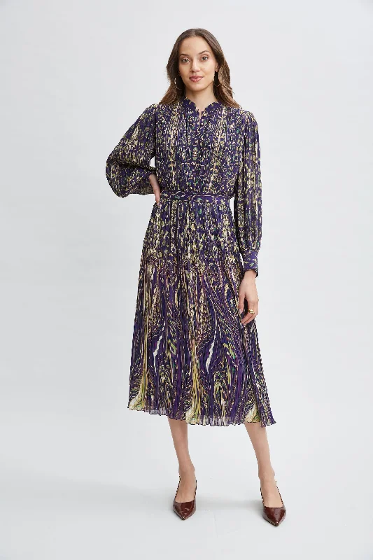 Paisley Midi Dress Trendy Floral Wrap Midi Dress