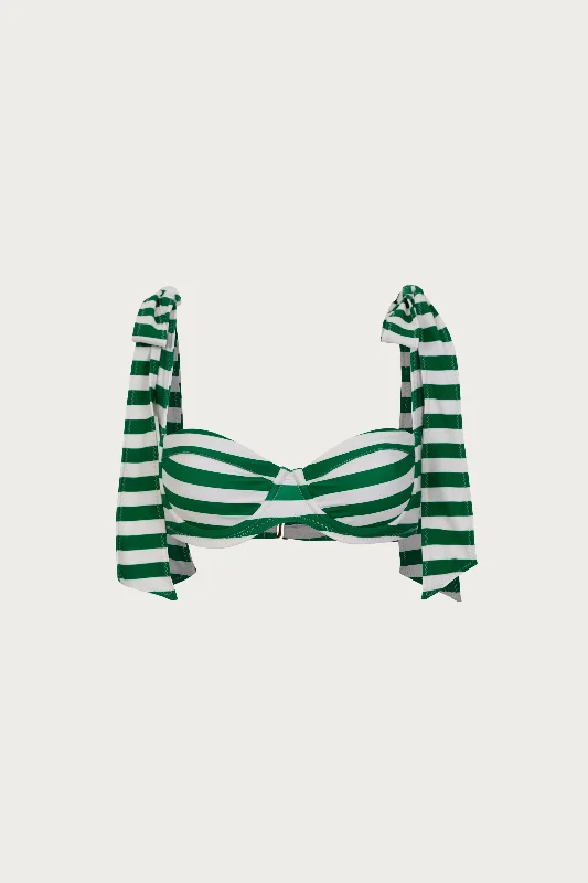 The Lady Bra (Green Stripe) Active Wear Bra