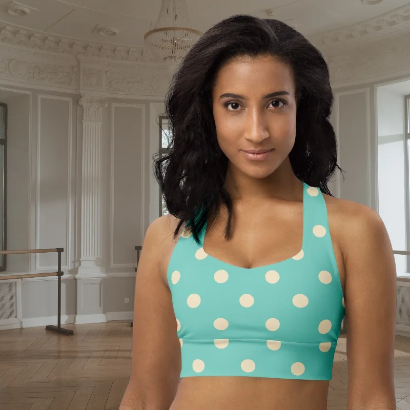 Vintage Polka Dots Sports Bra | Training Bra | Yoga Bra, lioness-love Contour Bra Style Vintage Polka Dots Sports Bra | Training Bra | Yoga Bra, lioness-love Contour Bra Style