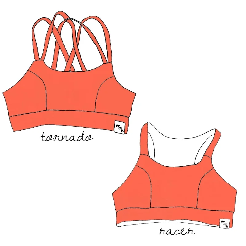 Vivid Coral YOGA - Motion Bra {4 styles} Sexy Mesh Bralette